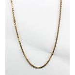 A 9ct yellow gold box chain necklace, length approx 60cm, approx 23.4g.