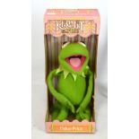 A 1980s Fisher-Price Kermit the Frog toy in original cardboard display box.
