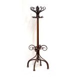 An early 20th century bentwood hat and coat stand.