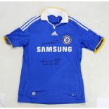 FRANK LAMPARD AND JOHN TERRY; a double signed replica Chelsea football shirt.
