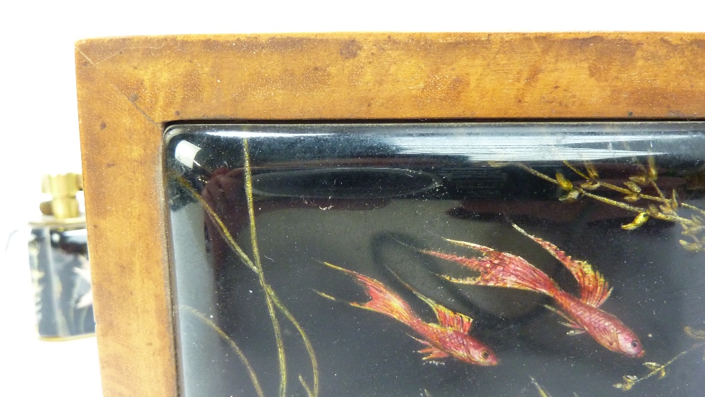 DUNHILL; a rare Aquarium lighter and matching cigarette box, the perspex lighter decorated with - Image 11 of 22