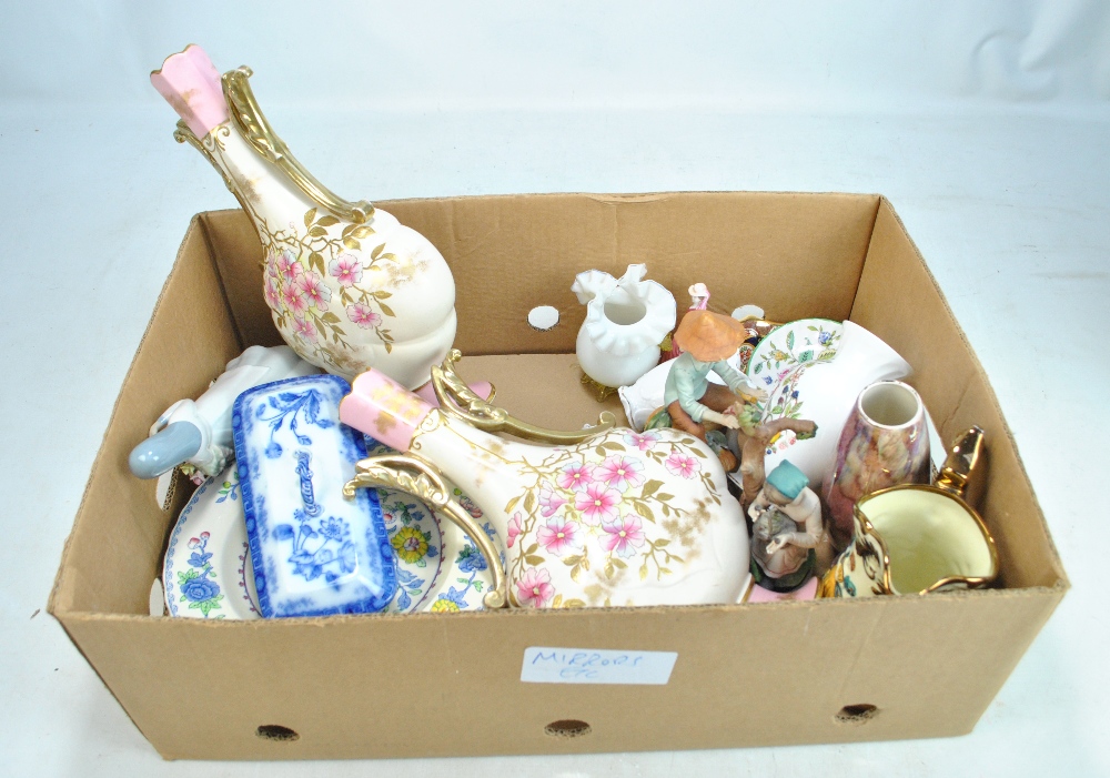 A quantity of decorative ceramics.