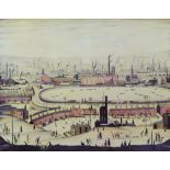 LAURENCE STEPHEN LOWRY RBA RA (1887-1976); limited edition signed print, 'The Pond', signed in