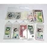 A small 20th century banknotes collection with British including Page ten shillings and £1, Florence