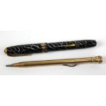 A Conway Stewart '58' fountain pen with 14ct gold nib (filler lever af), boxed, and an Eversharp