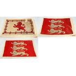 Three British late 19th/early 20th century linen flags, two with three recumbent lions for England