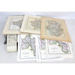 A group of maps, unframed, some mounted, predominantly late 19th/early 20th century, including
