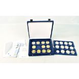 The Golden Wedding Anniversary coin collection comprising twenty-three sterling or fine silver