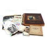 A small group of ephemera including a Victorian/Edwardian scrap album, early 20th century and