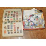 WORLD STAMPS; in a biscuit tin, many GB 1902 1/2d stamps, etc, also Strand album.