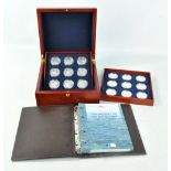 A History of the Royal Navy .925 silver proof eighteen coin set with certificate booklet, all
