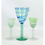 ULRICA HYDMAN VALLIEN FOR KOSTA BODA; a large limited edition 'Atelier' pattern goblet, signed and