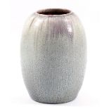 REGINALD FAIRFAX WELLS (1877-1951); a stoneware vase covered in streaky grey and lilac glaze,