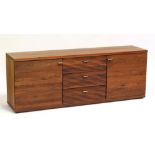 VENJAKOB; a Colorado walnut 'Xenia' sideboard, with three textured drawers flanked by cupboard