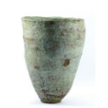EWEN HENDERSON (1934-2000); a large stoneware vessel covered in textured matt green surface