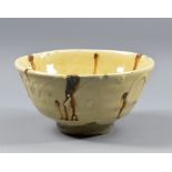 TAKESHI YASUDA (born 1943); a stoneware bowl covered in sancai decoration, impressed mark,