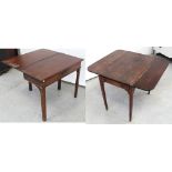 A late 19th/early 20th century fold-over mahogany tea table,