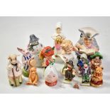 A group of various figures to include a Royal Worcester 'Polly put the Kettle on', a Royal