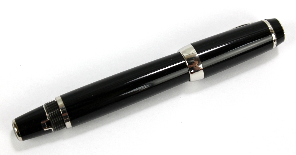 MONT BLANC; a boxed fountain pen with a large quantity of related paraphernalia including leather