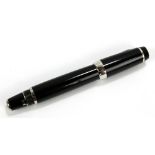 MONT BLANC; a boxed fountain pen with a large quantity of related paraphernalia including leather