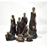 SOUL JOURNEYS; eleven resin figures to include 'Wealth of the Tribe' series 'A Mother Goat with
