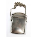 PAIRPOINT MANUFACTURING CO (USA); a silver plated rectangular card case with domed hinged top,