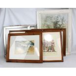 M J SLATTER; a pair of watercolours depicting coastal and lake scenes, both signed lower right, each