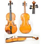 A full size German violin by Konrad Paulus, labelled 'Konrad Paulus Violin-Maker Markneukirchen