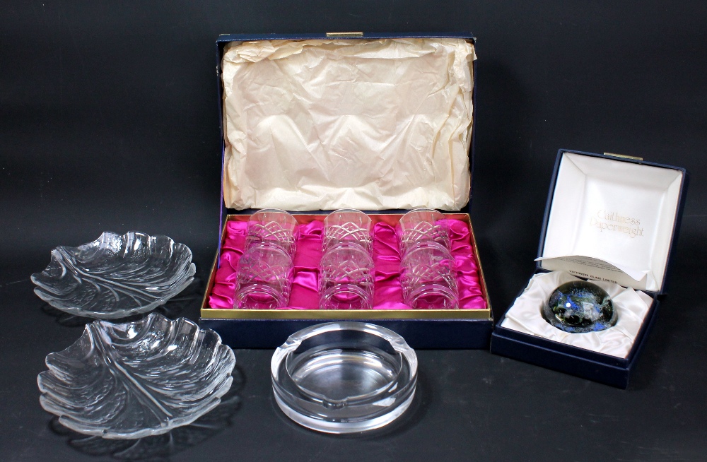 BACCARAT; four boxed sets of six crystal glasses with etched marks to bases. Additional