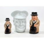 ERIC OWEN FOR MINTON; a character jug modelled as Sir Winston Churchill with impressed and printed