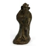 An unusual early 20th century glazed pottery figure believed to be a prototype possibly for Royal