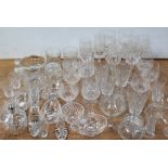 A quantity of crystal and cut glass to include Champagne,