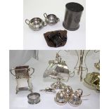 A small quantity of plated ware to include baskets, containers, bowls, swing-handled basket etc,