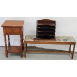 An early 20th century mahogany square side table,