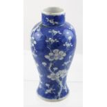 A 19th century Chinese porcelain baluster vase with four character Kangxi mark to base,