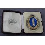 A cased silver-gilt Masonic jewel for the Lancashire Western Division.