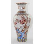 An 18th century style Chinese baluster vase, decorated with pear blossom and peonies,