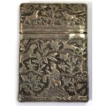 A Swami silver card case, approx 3.5ozt.