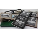 A small quantity of mid-20th century black and white postcards, various subject matters,