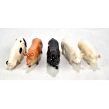 BESWICK; five models of pigs including 'CH Wall Boy 53', 'CH Wall Queen 40' (af) (5).Additional