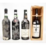 TAYLOR'S: a bottle of vintage port 1975, a bottle of Taylor's late bottled vintage port 1986, a