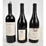 CLERICO; a single bottle of 1993 Ciabot Mentin Ginestra Barolo, 14% 750ml, and two bottles of 1998