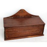 An early 20th century mahogany rectangular candle box, length 30cm.