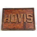 A decorative rectangular sign, inscribed HOVIS, 53 x 75cm.