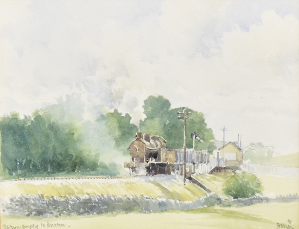 PETER OWEN JONES (1933-1993); watercolour, 'Return Empty to Buxton', signed and titled, 21.5 x 28cm,