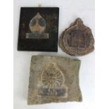 Three insurance plaques comprising a Nott's & Derby example, diameter 21cm, a Sun Alliance