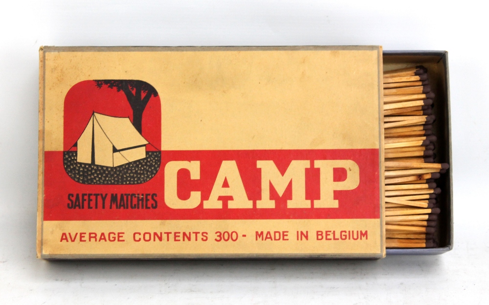 CAMP; a novelty oversized box of safety matches, length 31cm.