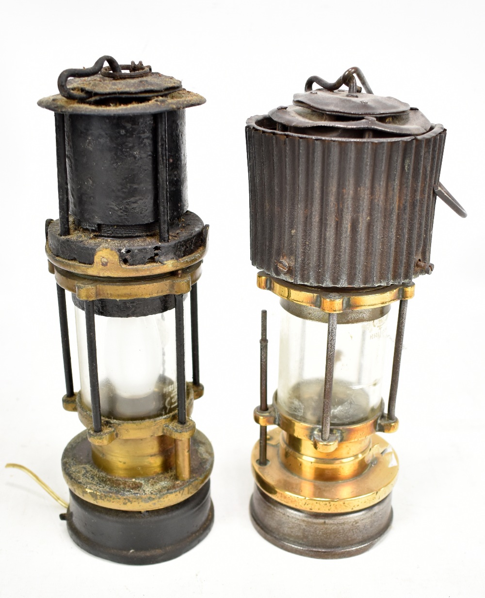 Safety Lamp; type H.C.P., Patterson Lamps, patent 25399 and numbered 426 to base rim, height 28cm