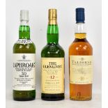 Three bottles of single malt Scotch whisky comprising The Glenlivet 'George Smith's Original 1824'