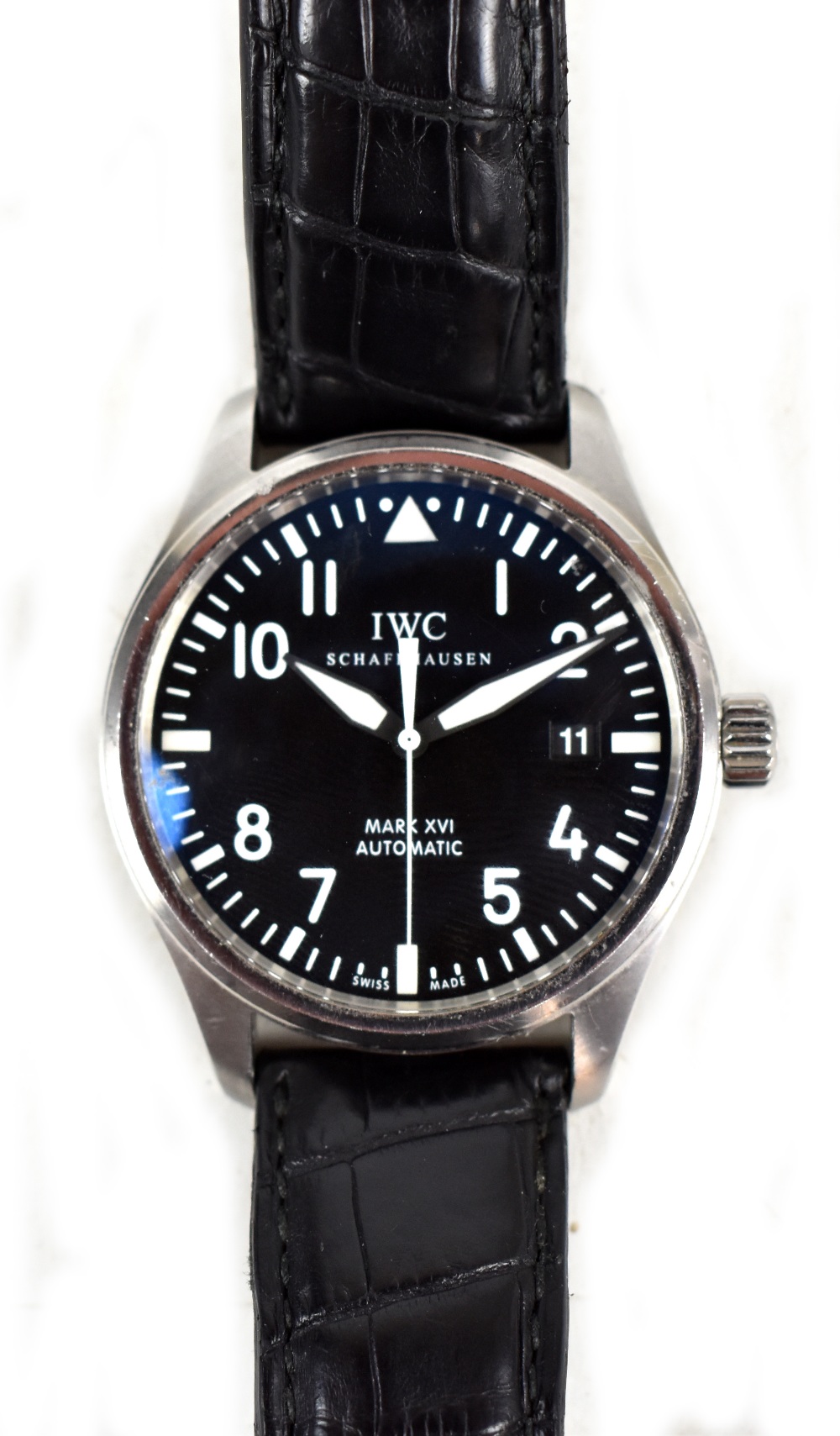 IWC; a Mark XVI gentleman's stainless steel wristwatch, the case numbered 3704794, diameter